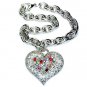 Swarovski Crystal Filigree Rainbow Love Heart Bracelet