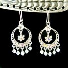 Swarovski Aurora Borealis Crystal Flower Wreath Bridal Earrings