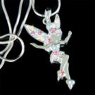 Tinkerbell Fairy Swarovski Rainbow Crystal Pendant Necklace