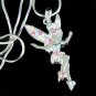 Tinkerbell Fairy Swarovski Rainbow Crystal Pendant Necklace