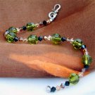 Swarovski Crystal Earthy Garden Fall Sterling Silver Bracelet
