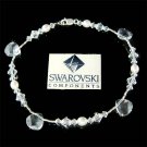 Swarovski Crystal Drop Freshwater Pearl Sterling Silver Anklet