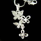 Swarovski Crystal Butterfly Sisters or Friends Pendant Necklace