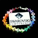 Rainbow Sterling Silver Swarovski Crystal Children's Bracelet
