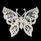 Swarovski Clear Crystal Cutout Butterfly Wedding Bouquet Brooch