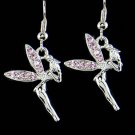 Light Purple Couture Swarovski Crystal Tinkerbell Fairy Earrings