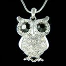 Swarovski Crystal Wise Owl on the branch Wisdom Teacher Necklace