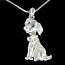 Swarovski Crystal Labrador Retriever Puppy Dog Pendant Necklace