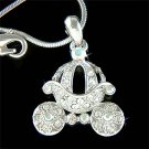 Cinderella Pumpkin Carriage Coach Swarovski Crystal Necklace