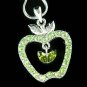 Delicious Juicy Green Apple Swarovski Crystal Pendant Necklace