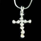Heart Cross Jesus God Religious Love Swarovski Crystal Necklace