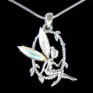 Tinkerbell Fairy Angel Swarovski Crystal Tinker Bell Necklace