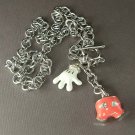Mickey Mouse Red Pants and White Hand Swarovski Crystal Necklace