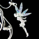 Purple Swarovski Crystal Tinker Bell Tinkerbell Pendant Necklace