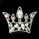 Clear Princess Queen Royal Crown Swarovski Crystal Brooch