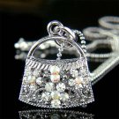Bling Night Out Handbag Purse Swarovski Crystal Pendant Necklace