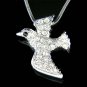 Swarovski Crystal Love Dove Peace Pigeon Bird Pendant Necklace