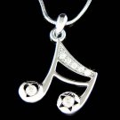 Swarovski Crystal 16th Music Note Heart Star Pendant Necklace