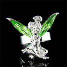 Green Swarovski Crystal Fairy Magic Tinkerbell Tinker Bell Ring
