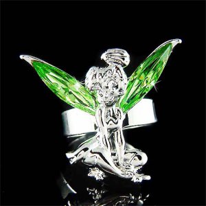 Green Swarovski Crystal Fairy Magic Tinkerbell Tinker Bell Ring
