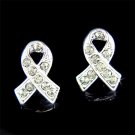 Swarovski Crystal Brain Cancer & Tumor Awareness Ribbon Earrings