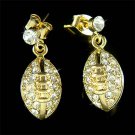 Swarovski Crystal Gridiron American Football Pierced Earrings