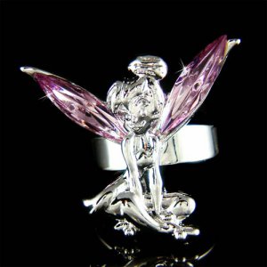 Purple Swarovski Crystal Fairy Magic Tinkerbell Tinker Bell Ring