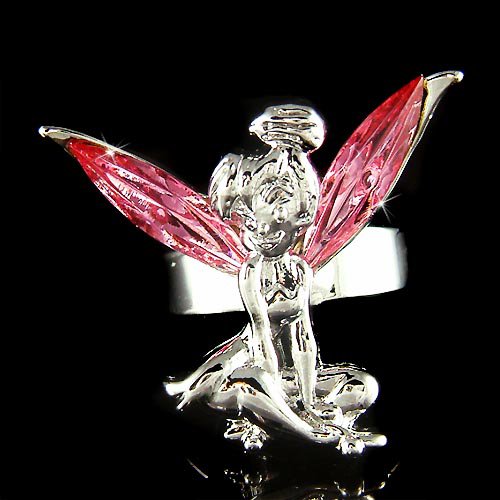 Pink Swarovski Crystal Fairy Magic Tinkerbell Tinker Bell Ring