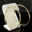 2 1/2"(60mm) Large 14K Gold-Plated Round Hoop Clip On Earrings