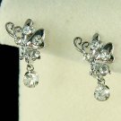 Clear Bridal Wedding Swarovski Crystal Butterfly Huggie Earrings