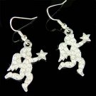Swarovski Crystal Cupid Romantic Love Angel Valentine Earrings