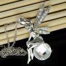 Swarovski Crystal Tinkerbell Magic Ball Tinker Pendant Necklace