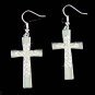 Big Swarovski Crystal Cross Jesus God Religious Love Earrings
