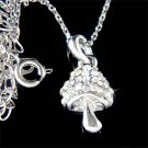 Swarovski Crystal Wild Magic Mushroom Necklace for Smurfs Fan