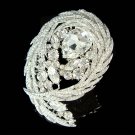 Luxe Huge 3.5" Swarovski Crystal Bridal Brooch for Wedding Dress
