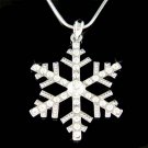 Christmas Wedding Swarovski Crystal Holiday Snowflake Necklace