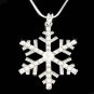 Christmas Wedding Swarovski Crystal Holiday Snowflake Necklace