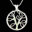Swarovski Crystal Circle of Life Family Tree Pendant Necklace