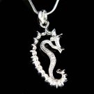 Beach Wedding Swarovski Crystal Seahorse Sea Horse Necklace