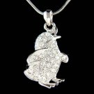 Antarctica Swarovski Crystal Baby Emperor Penguin Chain Necklace