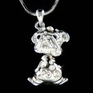 Swarovski Crystal English French Bulldog American Dog Necklace
