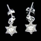 Hanukkah Jewish Swarovski Crystal Star Of David Judaism Earrings