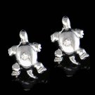 Cute Swarovski Crystal Tortoise Turtle Wildlife Earrings
