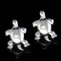 Cute Swarovski Crystal Tortoise Turtle Wildlife Earrings