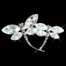 Swarovski Crystal Clear Dragonfly Brooch for Wedding Gown Dress