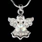 Swarovski Crystal Christian Guardian Angel of God Chain Necklace