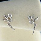Clear Swarovski Crystal Petite Tinkerbell Fairy Stud Earrings