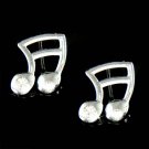 Swarovski Crystal Semiquaver 16th Music Note Musical Earrings