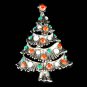 Holiday Swarovski Crystal Christmas Tree Star Topper Brooch