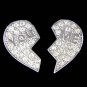 Swarovski Crystal You & Me Best Friends Heart Lover Earrings